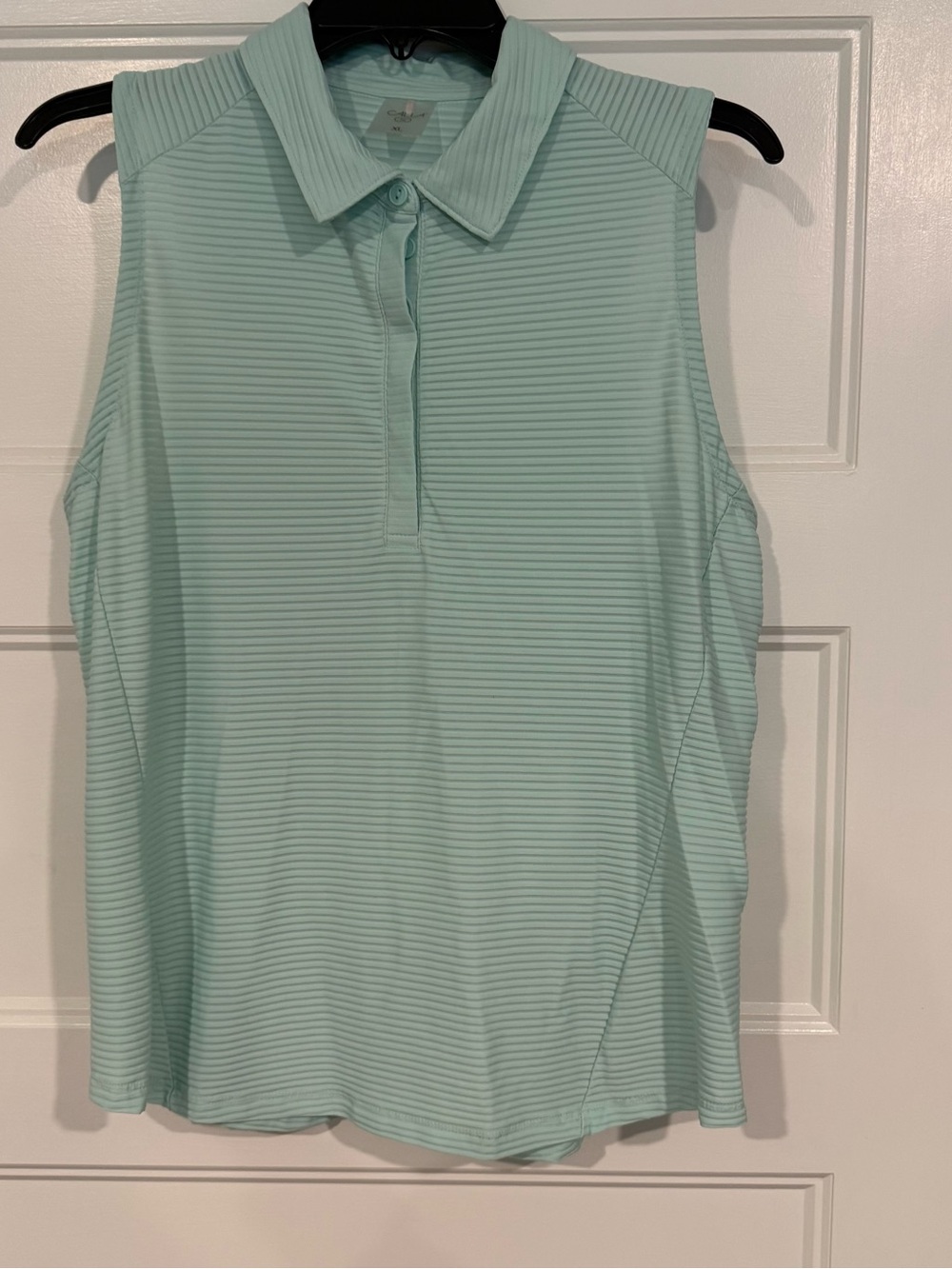 CALIA by Carrie Underwood Sleeveless Button-Front Polo in Mint